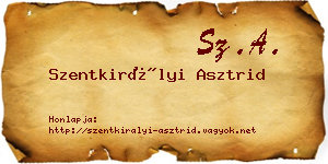 Szentkirályi Asztrid névjegykártya